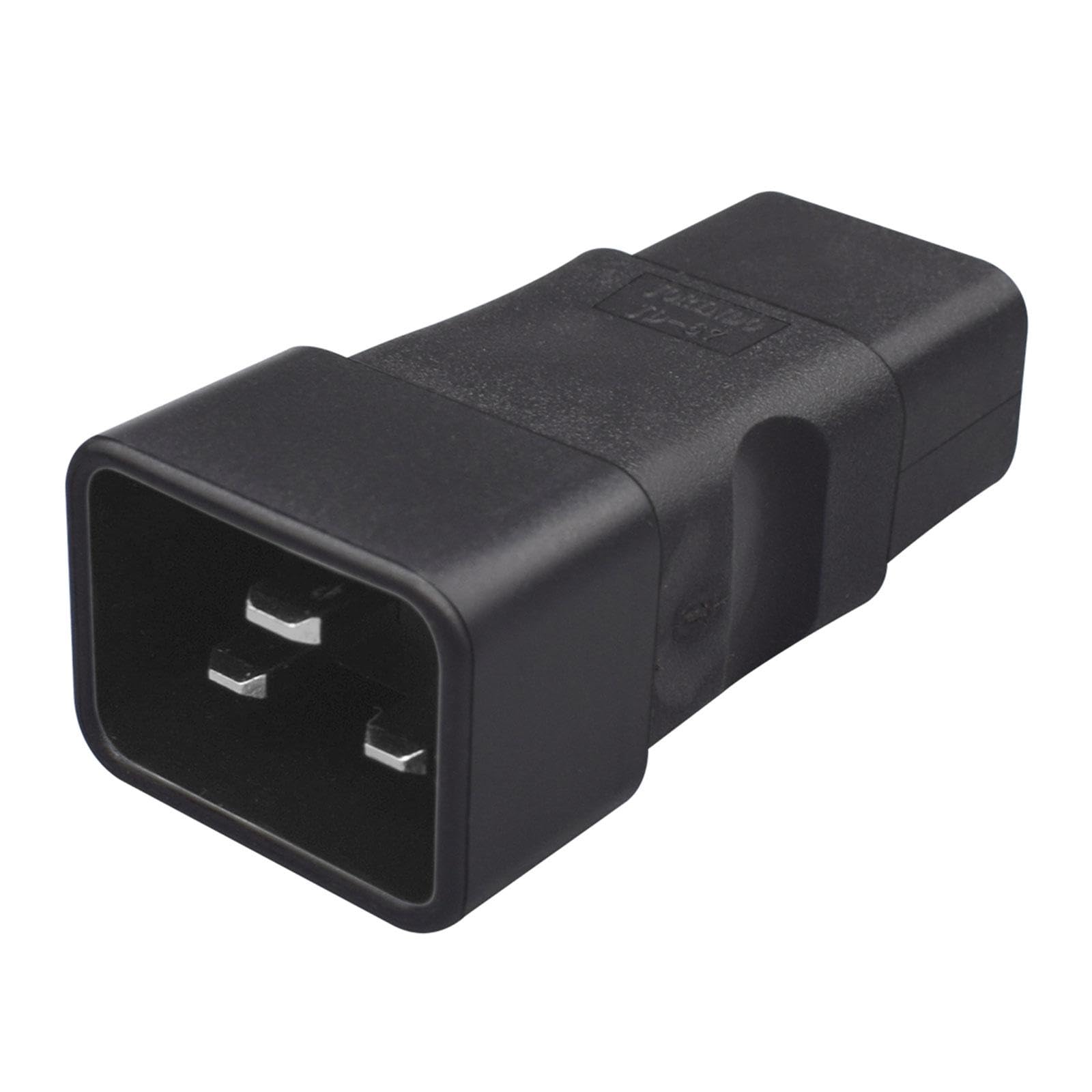 Adaptador de Corriente C20 Convertidor de Alimentación PVC Resistente al Desgaste para PDU Servidor Enrutador, 4 piezas