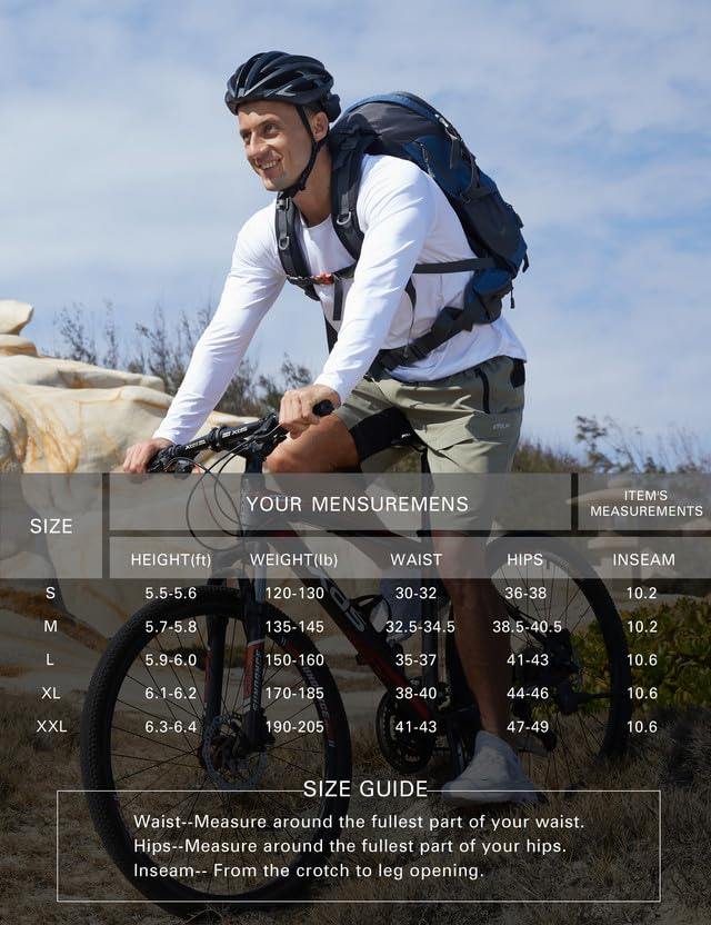 Image of Men's Mountain Bike Shorts 3D Padded Baggy Bicycle Riding Cycling Shorts Quick Dry Lightweight Biking Shorts