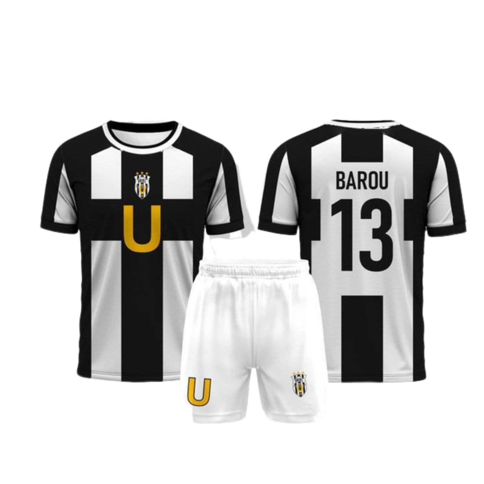 CIYASHEH Men Cosplay T-Shirt White and Black Unisex Casual Short Sleeved Cosplay Costume