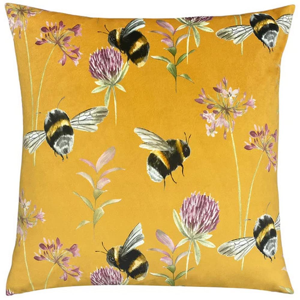 furn. Evans Lichfield Country Bee Garden Cushion Cover, Honey, 43 x 43cm (COUNTBG/CC5/HON)