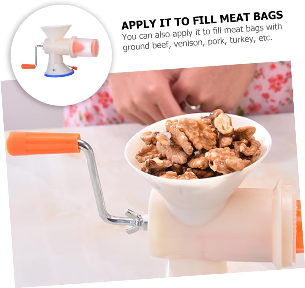ABOOFAN Alloy Meat Grinder Sausage Stuffer Simple Design for Home Restaurant Use