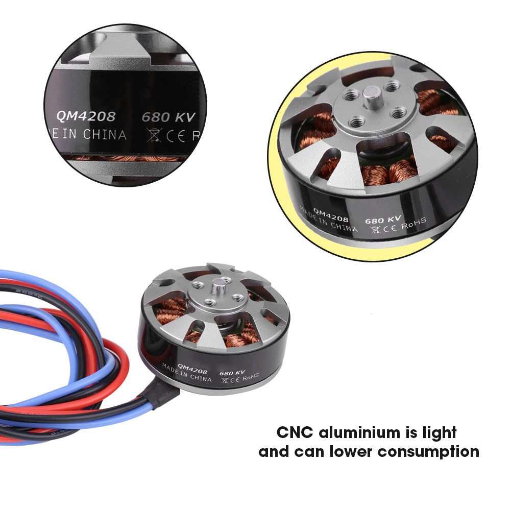 1pc QM4208 380/680KV Parte motore brushless da corsa per quadricottero 3508 550 650 680 FPV (CW680KV)