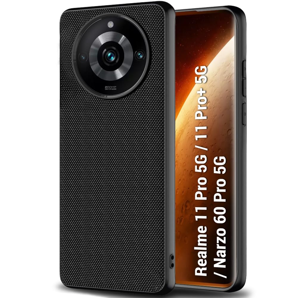 TheGiftKart Realme 11 Pro/Pro Plus/Narzo 60 Pro 5G Back Cover Case for Phone|Slim&Lightweight|Ultra-Premium Design|Camera Protection Bump|Fabric Texture Case Cover(Polycarbonate|Black) (B0CDBYRKDR) Amazon Price History, Amazon Price Tracker
