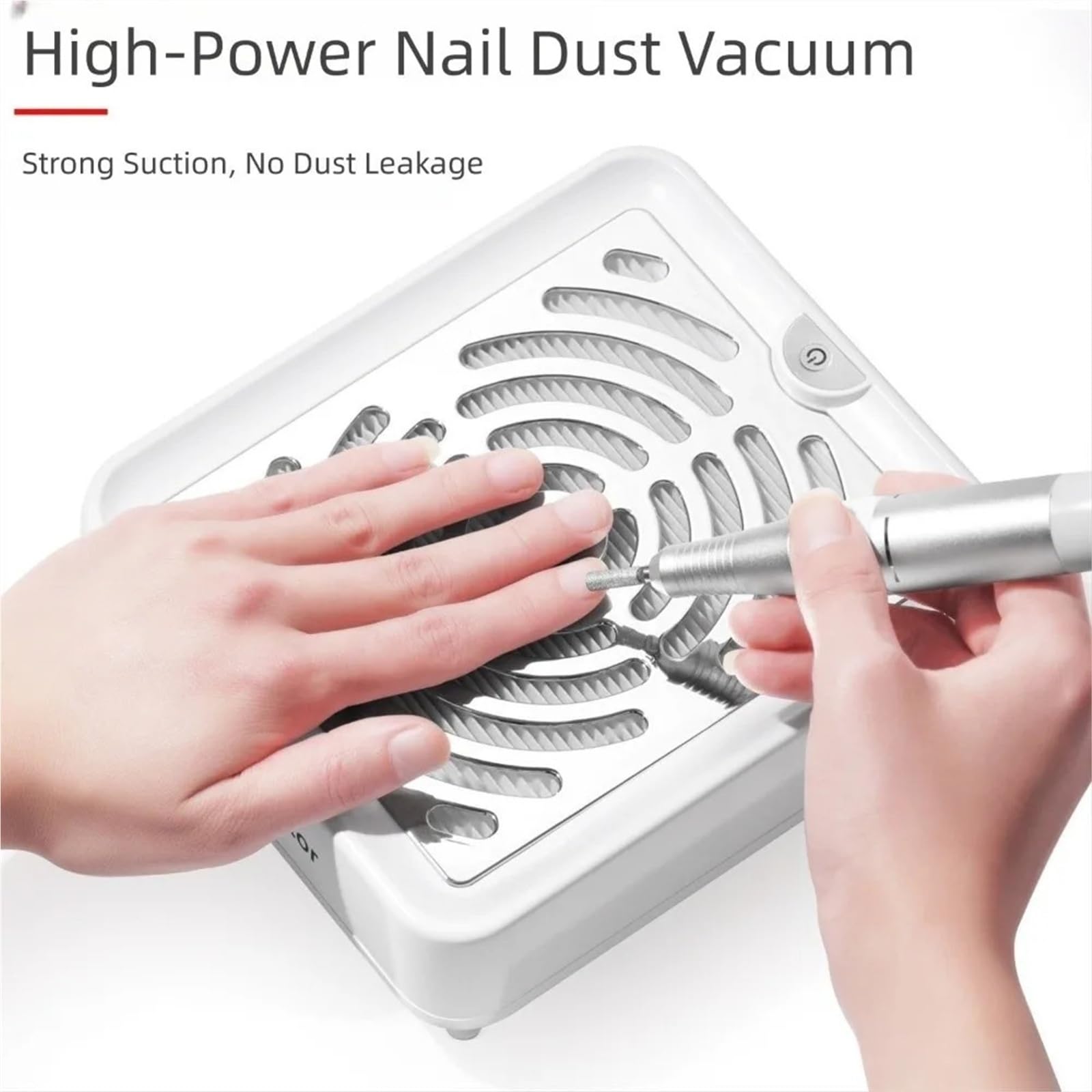 Aspirador Uñas, Aspirador de polvo for uñas profesional con filtro extraíble, de alta velocidad y bajo nivel de ruido, for salón de uñas y manicura.