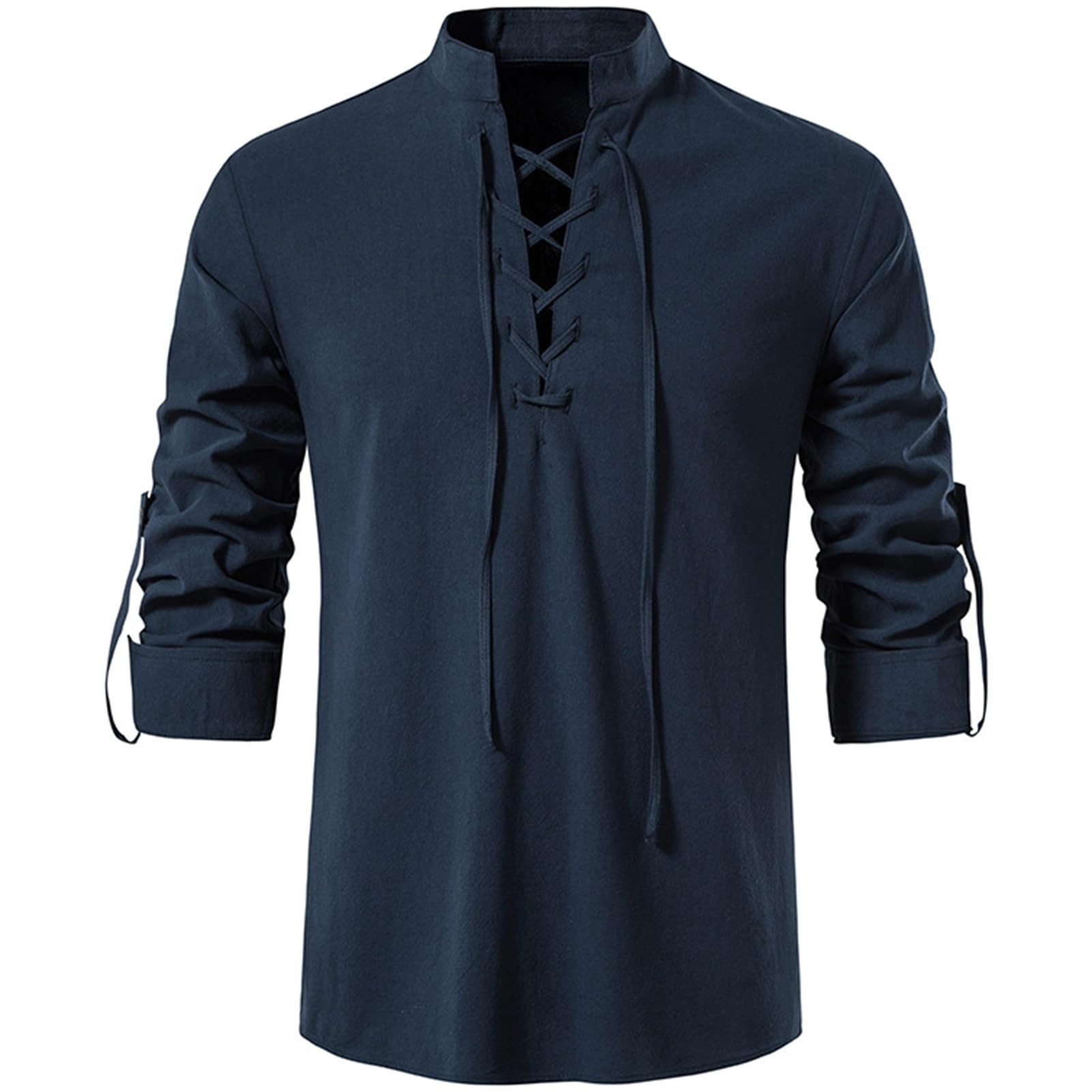 Leinenhemd Herren Langarm Mittelalter Hemd Ghillie Kilt Shirt