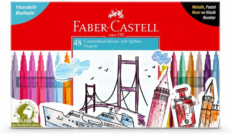 Faber-castell Comfort Keçeli Kalem Maxi Set, 48li