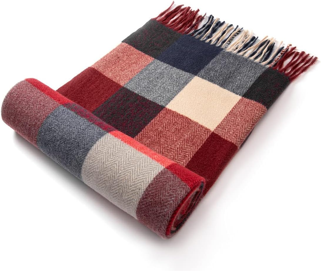 Villand Women's Wool Scarf - Cashmere Feel Winter Checked Scarves for Women, Large Soft Thick Shawls and Wraps with Gift Box - Image 4