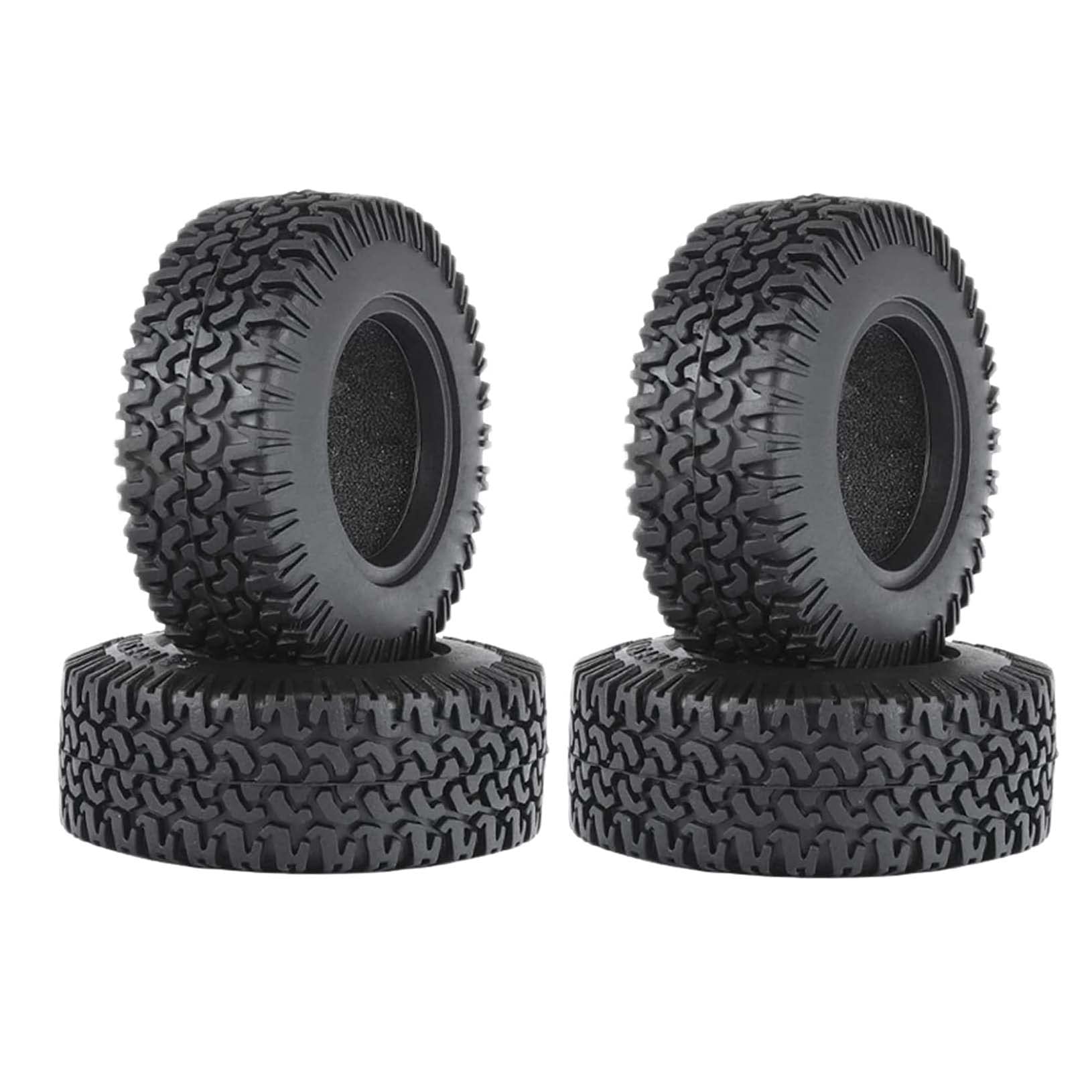 KEEDA Pneu RC 1,55" et jantes en alliage Beadlock pour voiture RC Crawler 1:10 Tamiya CC01 CC02 LC70 MST JIMNY AX90069 D90 (jaune)