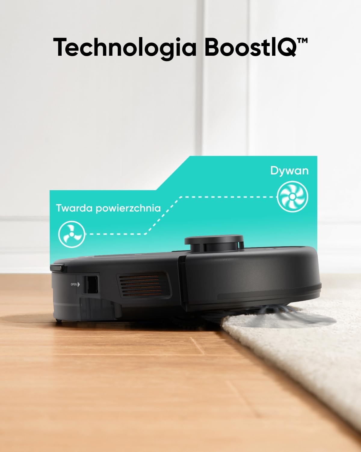 eufy Clean L60 robot odkurzający ze stacją ssącą, bardzo duża siła ssąca 5000 Pa, zapobiega plątaniu się włosów, stacja odsysająca 60 dni bez opróżniania, nawigacja laserowa iPath(odnowiona)