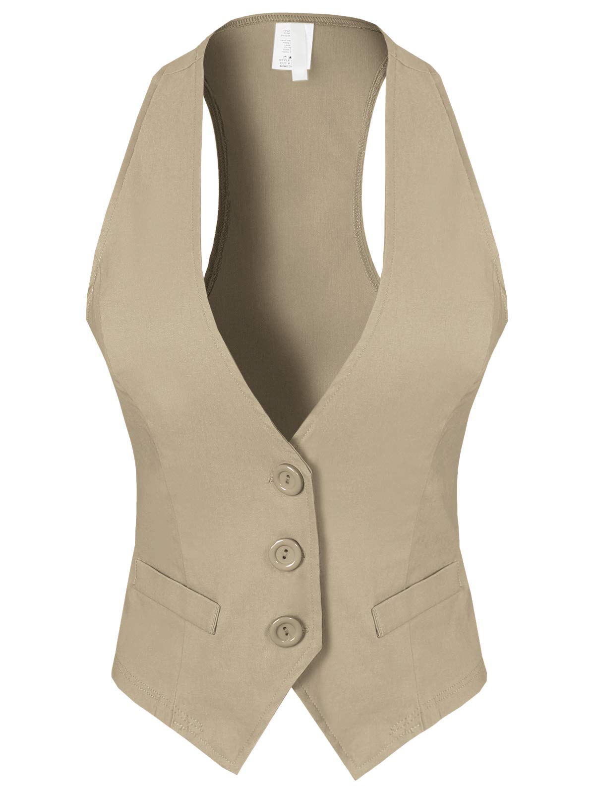 Design by Olivia Women's Dressy Casual Versatile Racerback Vest Tuxedo Suit Waistcoat