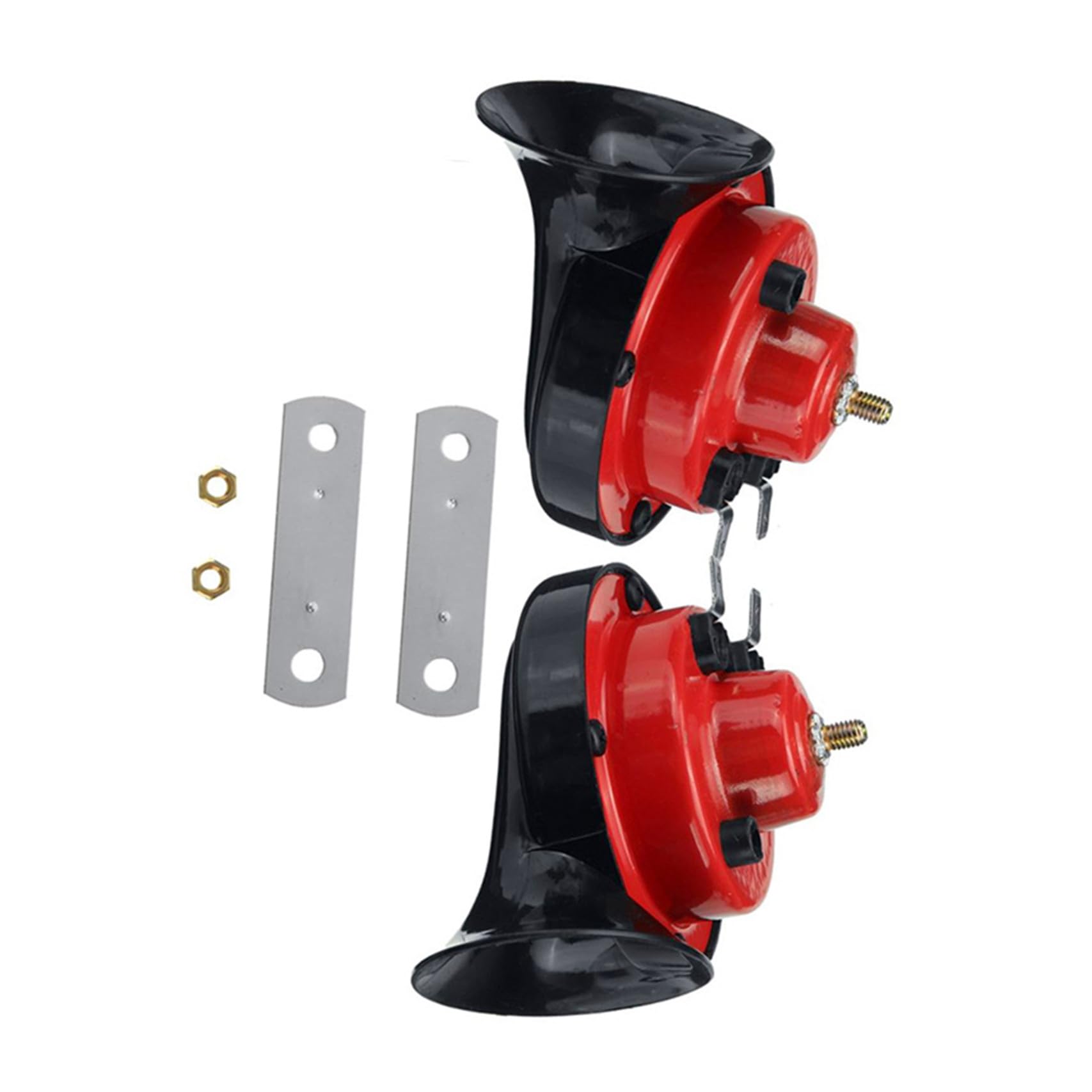 POPETPOP Kit de Bocina de Aire Eléctrica con Soporte Fuerte y Sonido Potente 12v 110db para Coche y Motocicleta para Uso Exterior