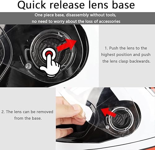 Miniatura 5 de Cascos de motocicleta de cara completa para adultos, hombres y mujeres, casco ligero de ciclomotor, scooter de carreras, motocicleta eléctrica, con