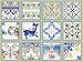 The Nisha 24 PC pegatinas para pared Adhesivo de Pared Salpicadero de Vinilos Azulejos Adhesivos Arte Ecléctico para la Cocina & Baño, 10x10 cm, Florencia