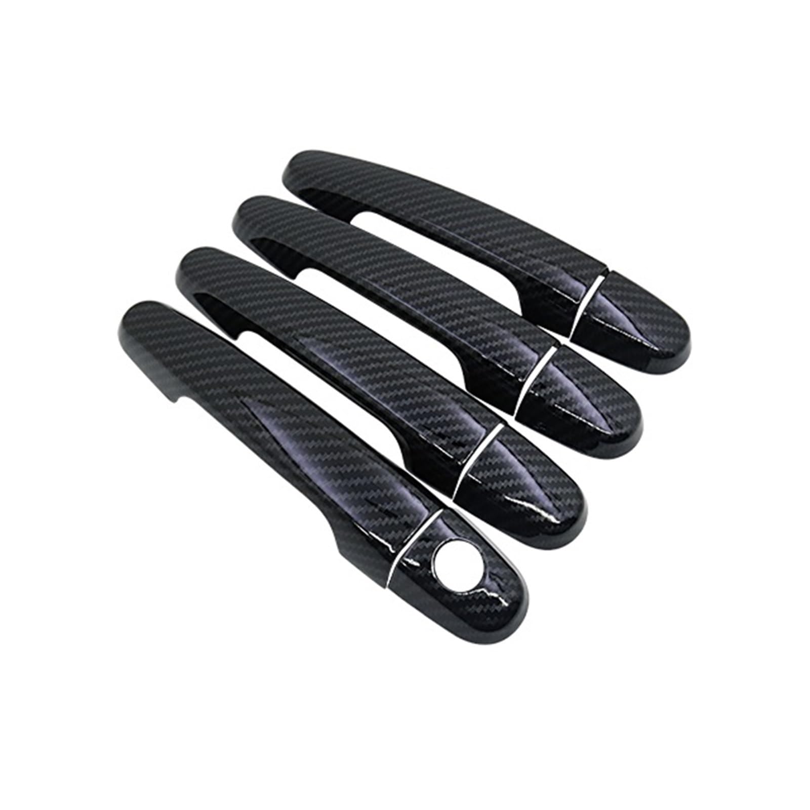 Drezzo 1 Keyhole 4 Door 1 Car Exterior Door Handle Car Door Handle Cover Trim Set For Toyota For Hilux Mk7 2005-2014(1 Keyhole 4 Door 1)