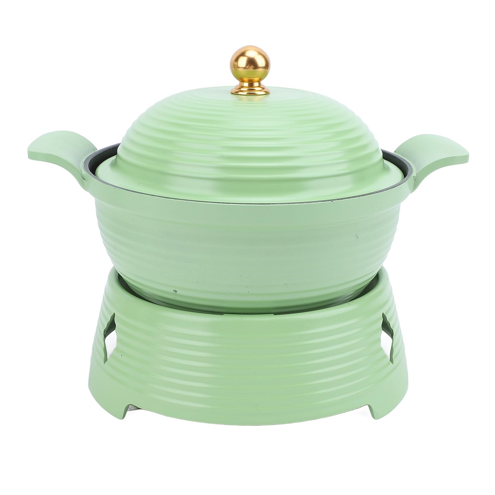 Yosoo Health Gear Alkoholkocher Hot Pot, Spirituskocher aus Aluminiumlegierung mit Topf, Kompakter Flüssigkeitskocher Zum Erhitzen und Isolieren von Lebensmitteln, Leicht zu Reinigendes Design für
