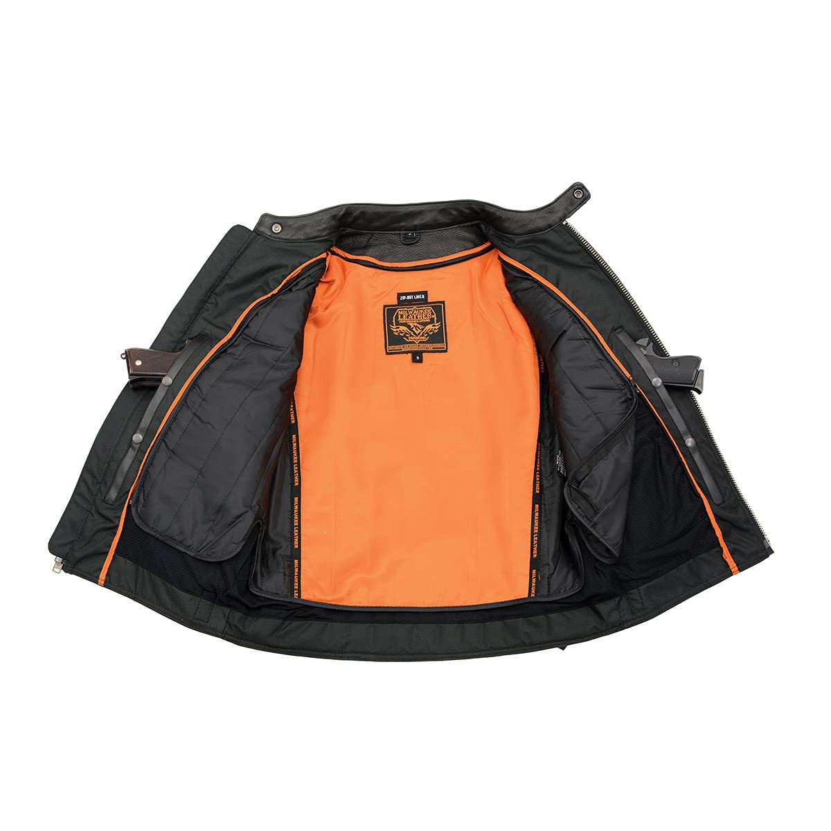 Milwaukee Leather MLM1560 Mens Black Long Body and Vented Motorcycle Leather Jacket — view 5