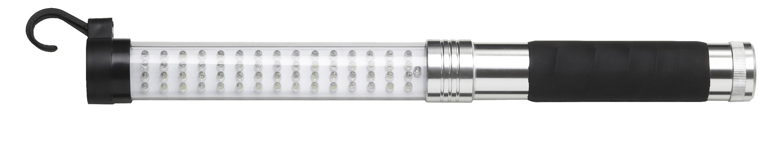 Bachmann 394.191 profesjonalna ręczna lampa LED z akumulatorem, 60 + 17 diod LED z 2 włącznikami