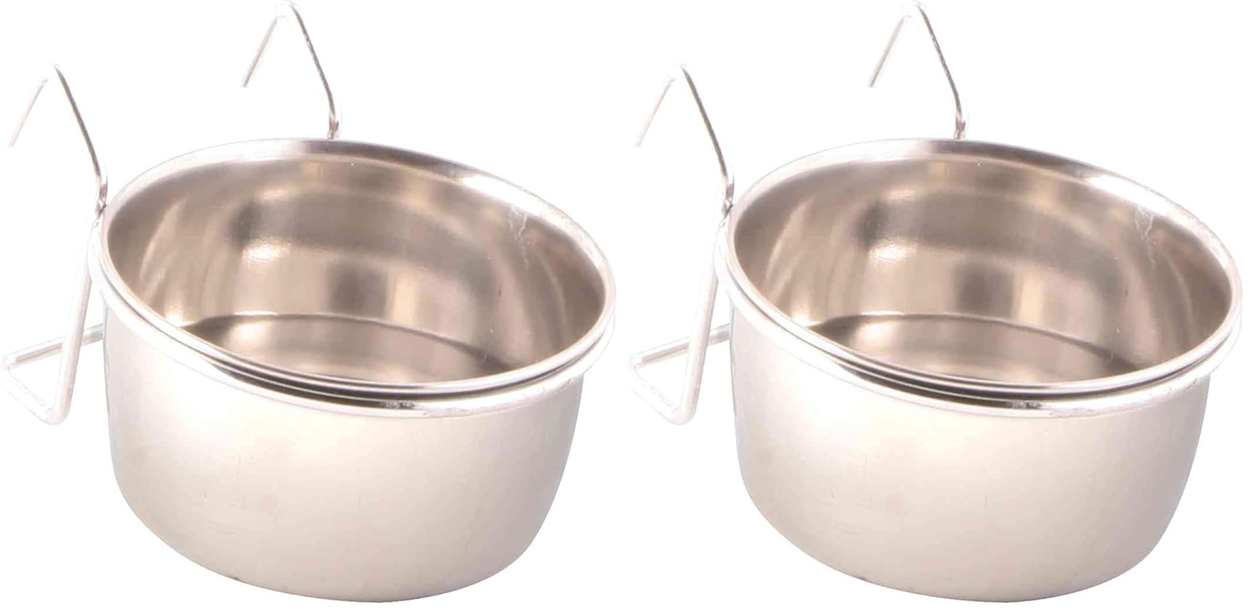 Trixie 5493 Edelstahlnapf mit Halter, 150 ml/ø 7 cm (Packung mit 2)