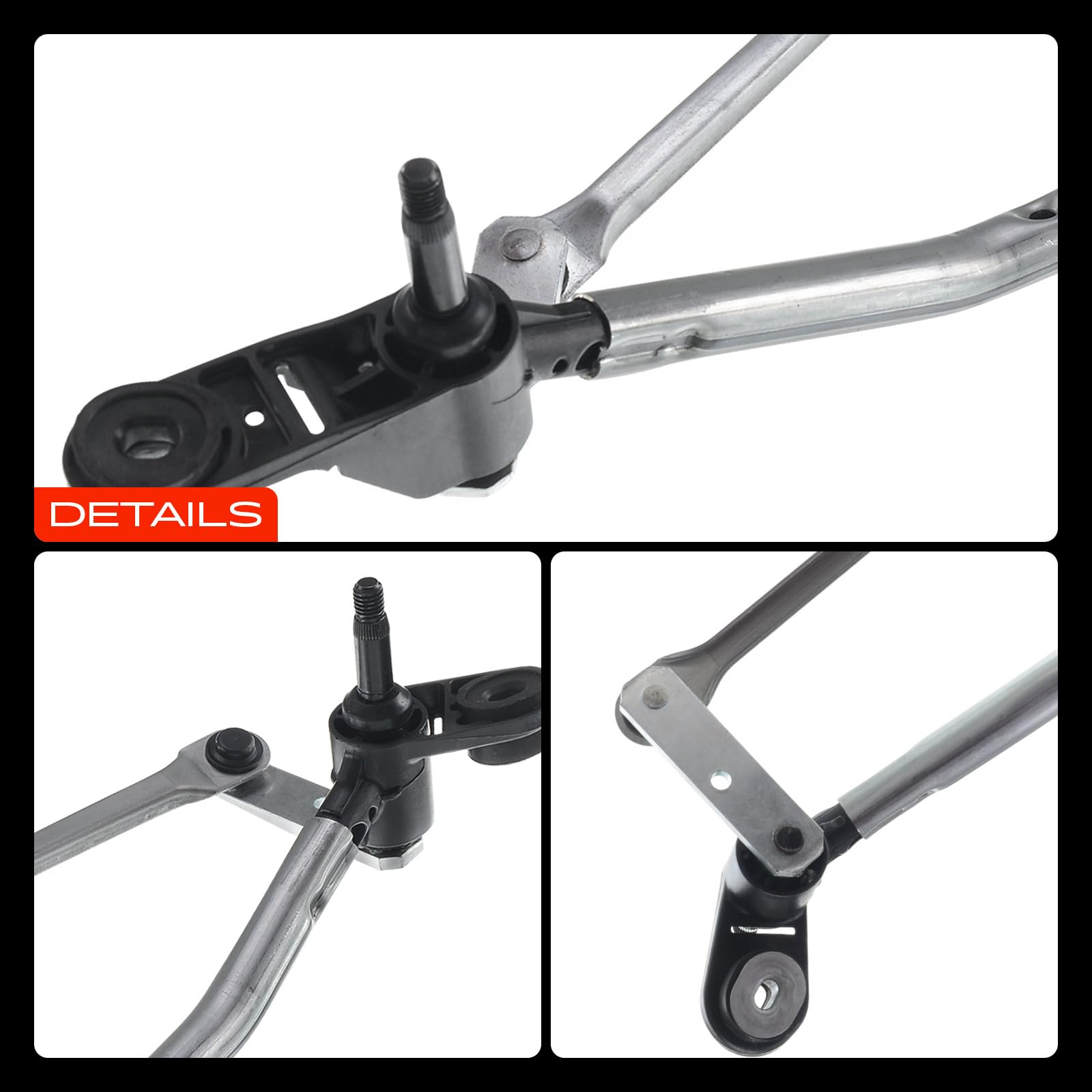 Frankberg Meccanismo di collegamento del tergicristallo anteriore senza | Compatibile con: Clio III box/hatchback SB SR, Clio III BR0/1 CR0/1, Clio III Grandtour KR0/1
