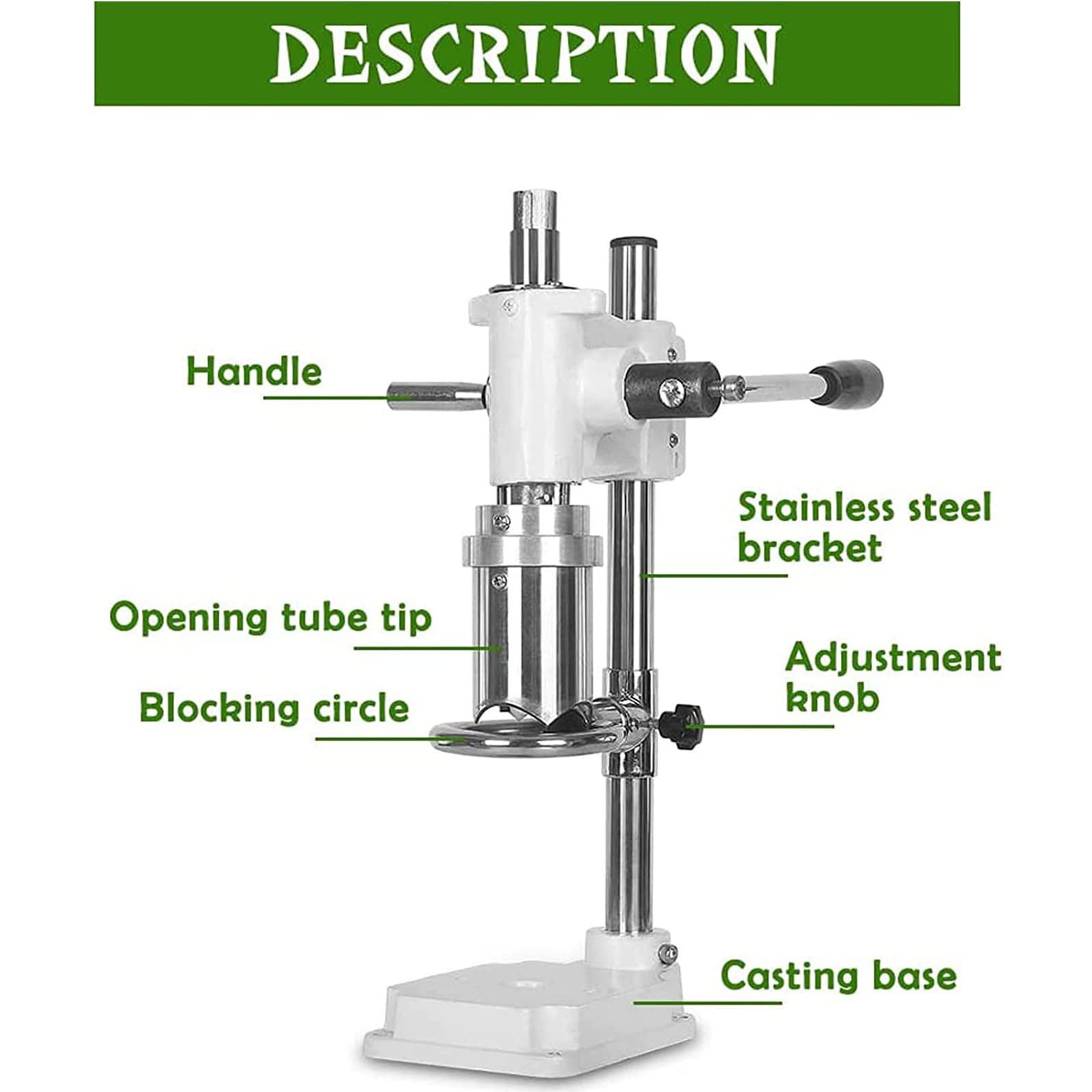 Abridor de coco vertical – Herramienta manual de acero inoxidable para tiendas y mercados de frutas – Abre cocos sin esfuerzo con, herramienta de perforación de agujeros de Fruit Shop