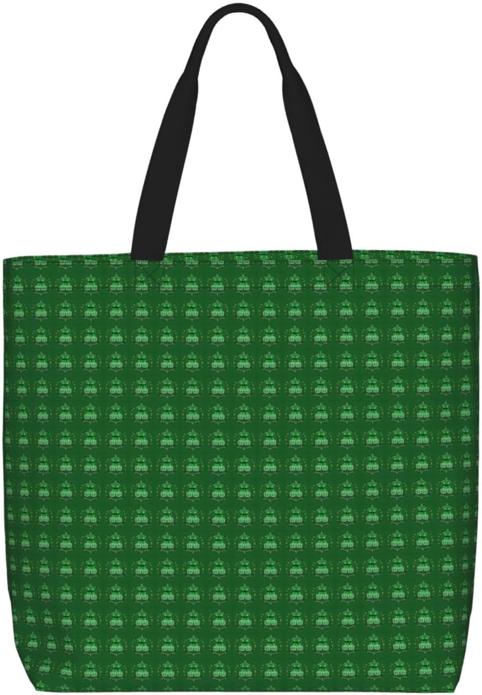 Happy St. Patrick'S Day Print Eco-Friendly Tote Lightweight Grocery Bag Daily Commuting Travel Beach Gym Use