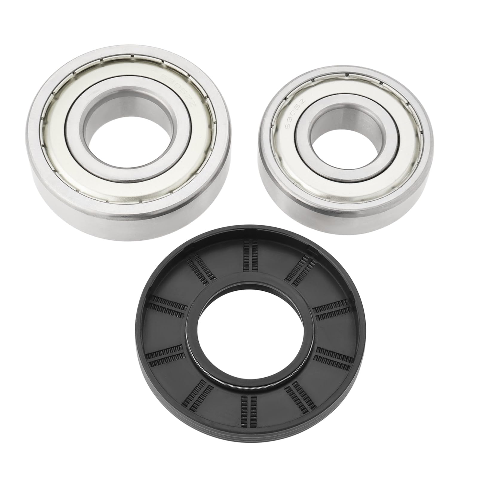 YINETTECH 1 Set Washing Machine Drum Bearing and Seal Kit 6305ZZ 6306ZZ Bearing 37x76x9.5/12mm Shaft Seal Kit Compatible with LG 4036ER2004A Washing Machine
