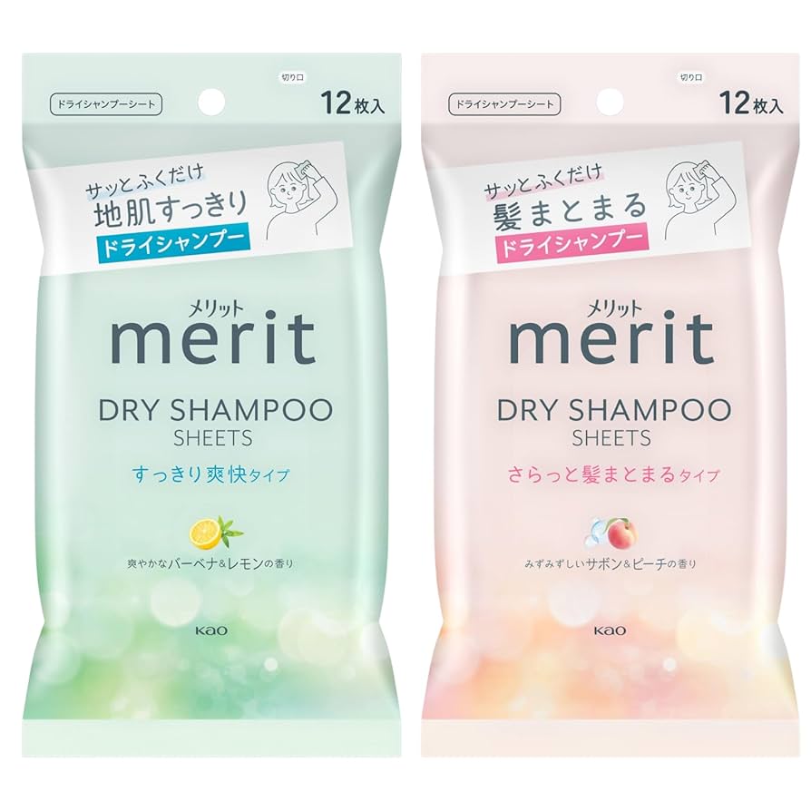 38個セットmeritメリット ドライシャンプーシート 12枚入 merit メリットDAY＋ ドライシャンプーシート 12枚入｜の通販は