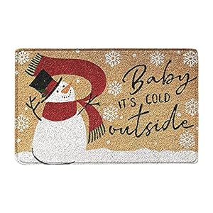 Kerstdeurmat, Kerst welkom Decor mat, natuurlijke toegangsmat, creatieve decoratie antislip en wasbare deurmat voor…