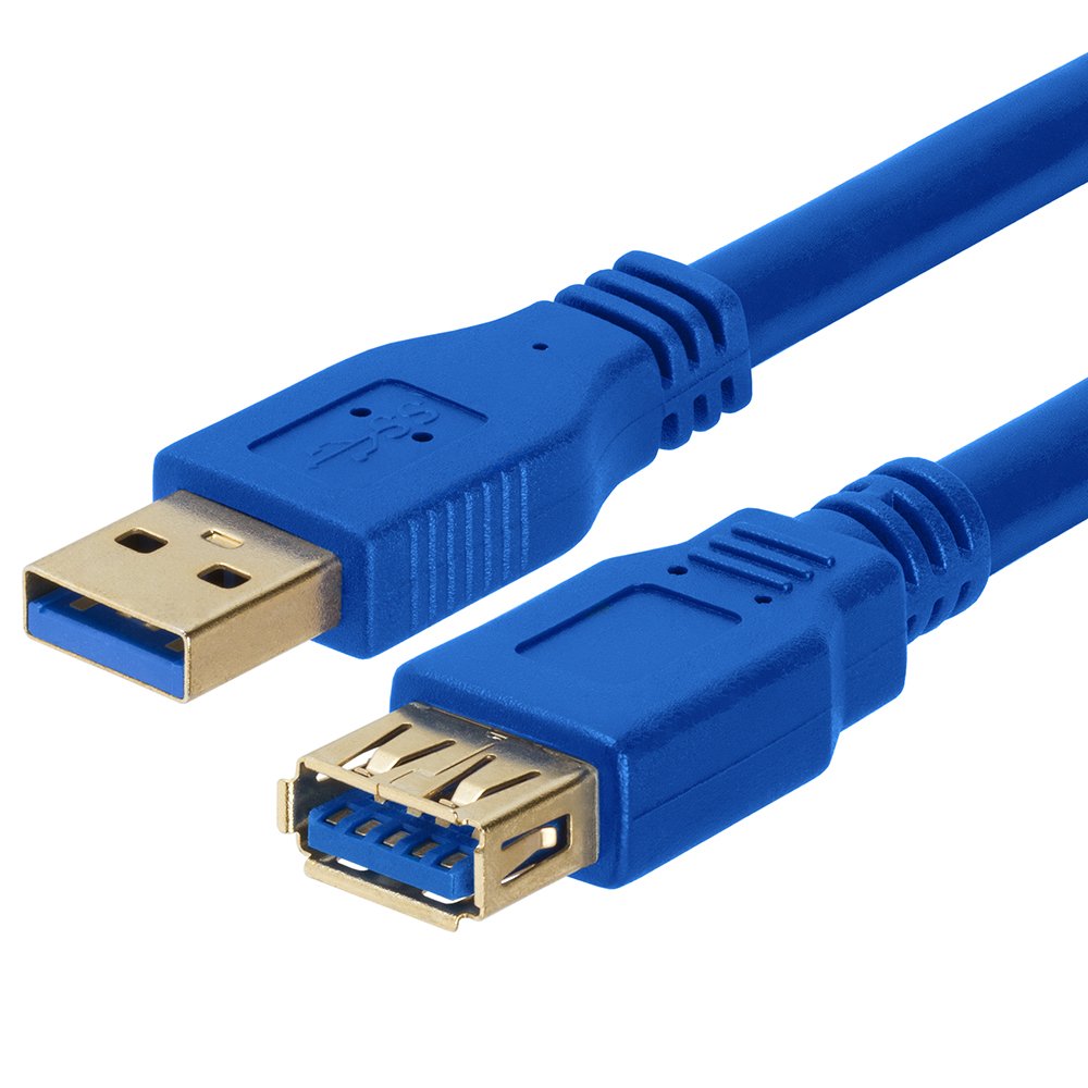 Cmple - Cavo prolunga USB 3 m Tipo A USB maschio a femmina USB 3.0 cavo per hard disk esterno, tastiera, webcam, hub USB, flash drive - nero