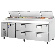 EPPR3-D4 Swing Top Pizza Prep Table 12 Pans, 115v, NSF - 30 cu. ft.