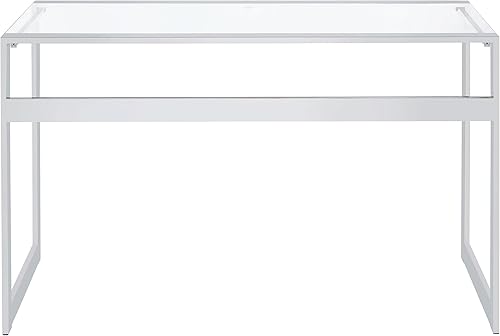 Miniatura 8 de Coaster Home Furnishings – Hartford – Metal & Glass – Escritorio rectangular de vidrio de 47 pulgadas con estilo contemporáneo y deslizadores de