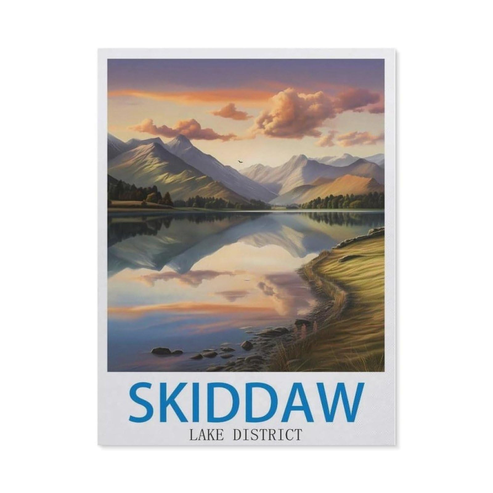 BEAYODKP 5D Diamond Painting Set ，Skiddaw Lake District（50 x 60 cm）