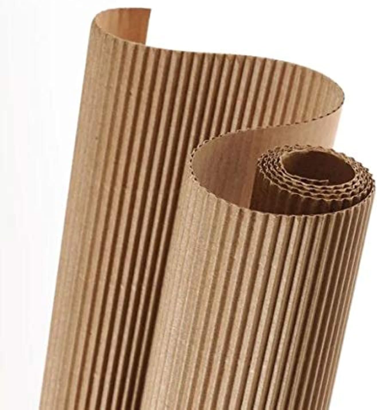 Hollywood store Brown corrugated roll for packaging,1 Roll, 1.3 m (51 inches) width, 10 kilogram (22 lbs), Packing roll, kraft paper roll, cardboard roll, A flute single face, 2 ply packing paper
