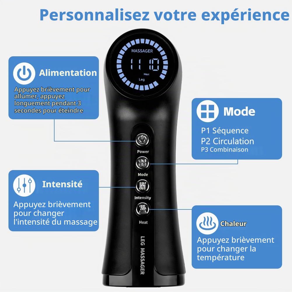Aolso Masseur de Pieds Avec Chauffage, Appareil Massage Pied Shiatsu avec Pétrissage Profond, Appareil Masseur Pieds pour la Fasciite Plantaire et le Soulagement de la Douleur, Cadeau Pour Maman, Papa