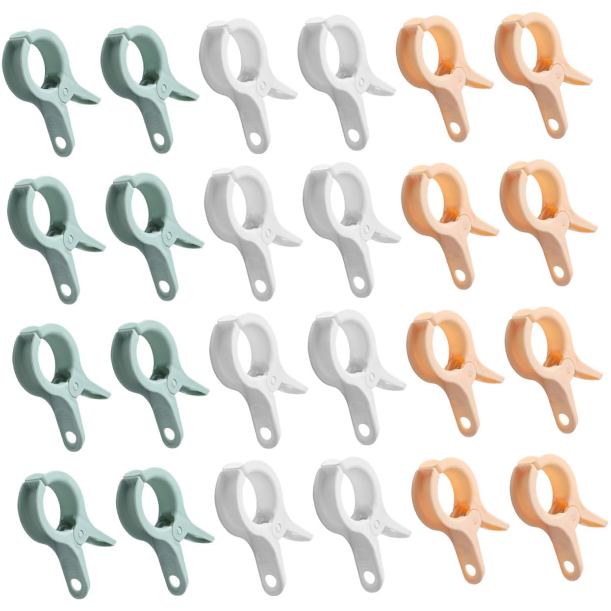 Wäscheklammern Strandhandtuchclips Stück Starker aus 24 mit Windfeste Pp Große Klemmkraft Handtuchclips Sommerfest für für Strandstühle und Steppdecken