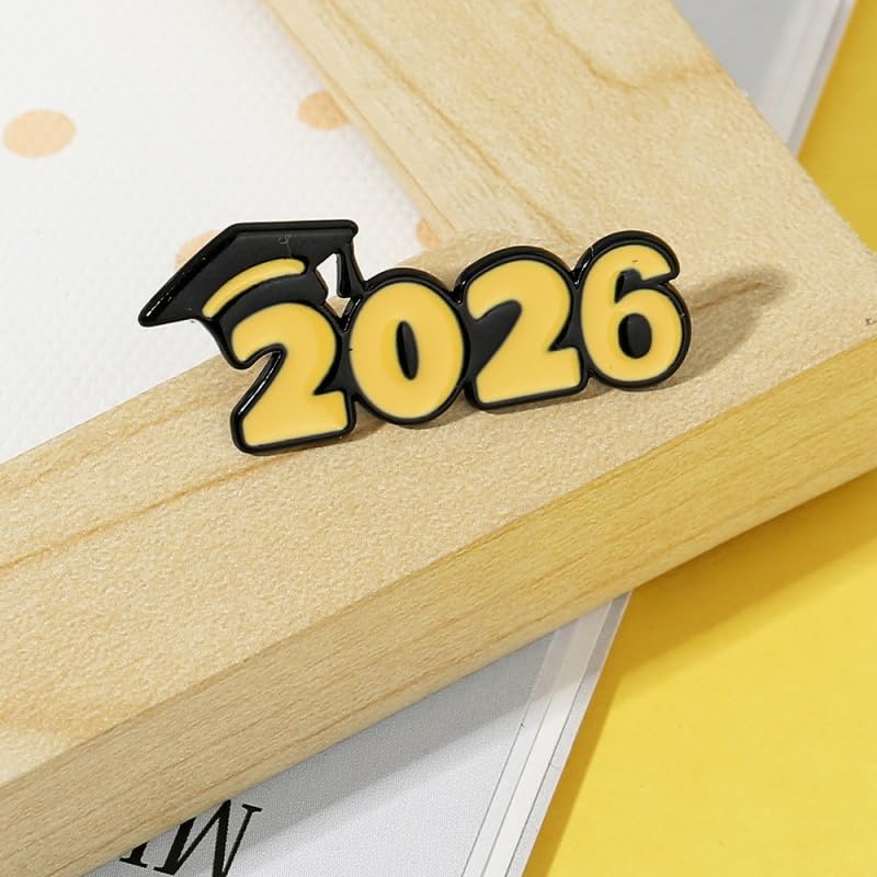 Image of Graduation Enamel Lapel Pins Class of 2026 Graduation Caps Brooches Gifts Souvenir Emblem Badges Diploma Brooche for High College Teacher School Vacation Accessories