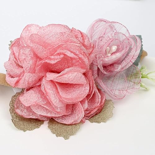 Miniatura 4 de Toptim Baby Floral con Diademas de Nylon para Niñas Recién Nacidas Ducha Foto (6 Colores)