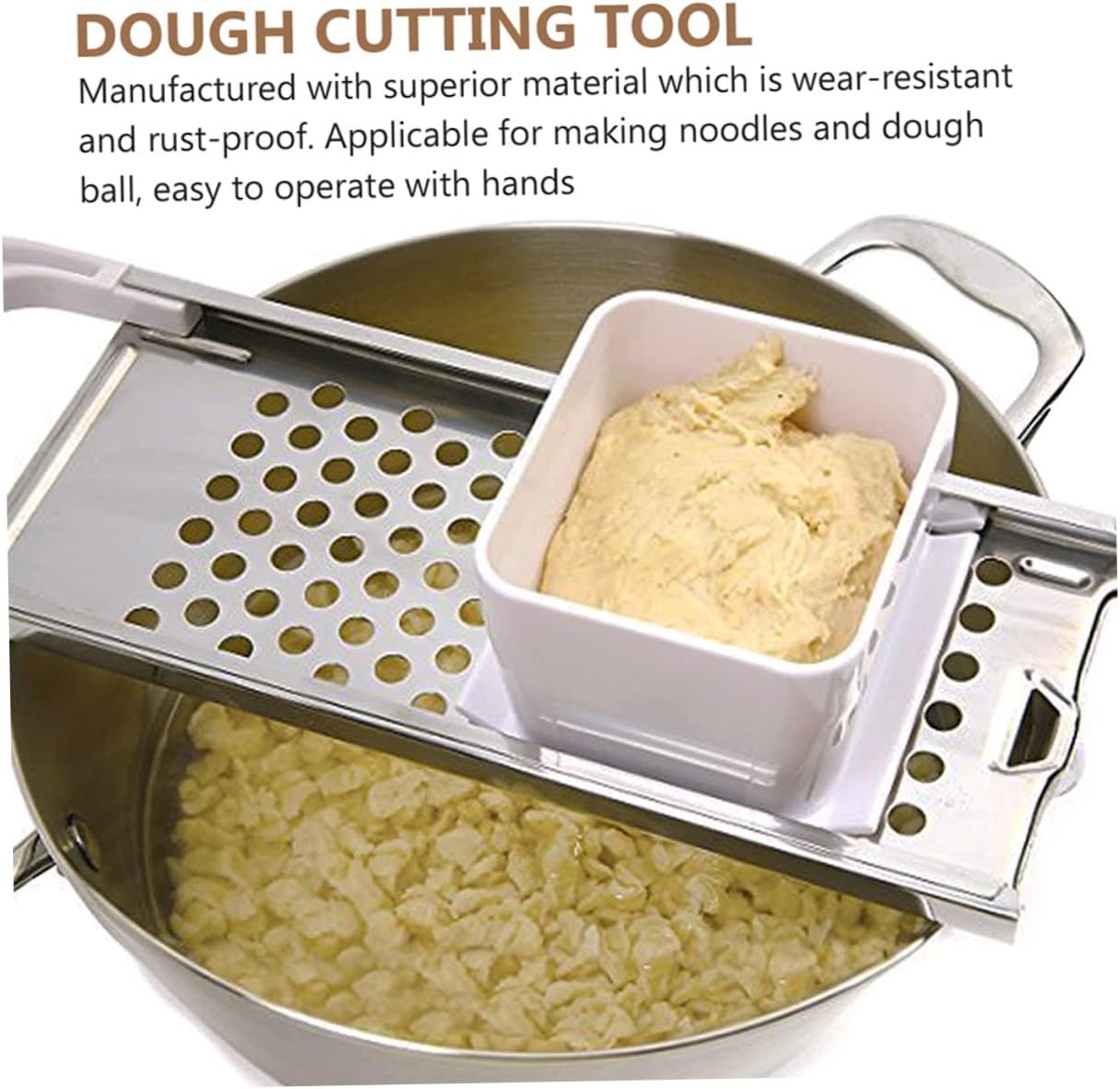 2pcs Stainless Steel Scrapers Manual Hand Slicer for Noodles and Rust Cutting Tools Comfortable Handle and Design