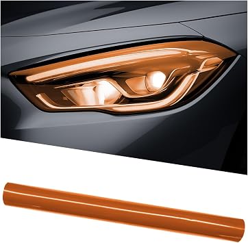 Car Headlight Taillight Tint Vinyl Film, 47 X 12 Orange