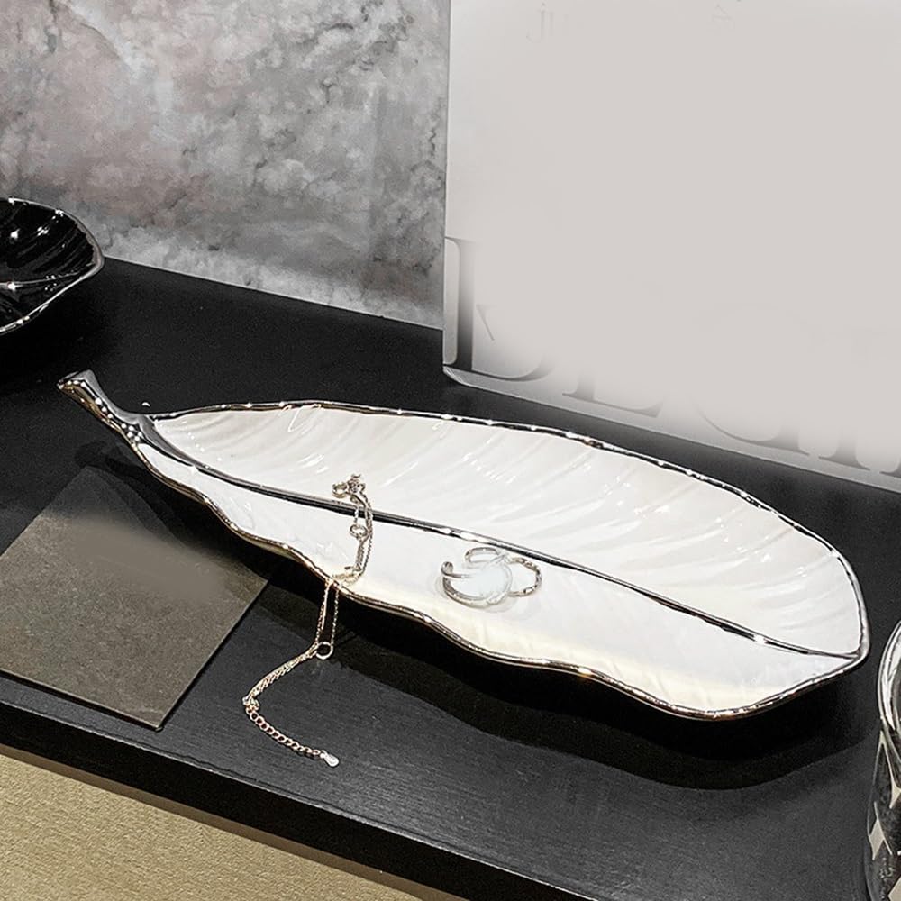 Armadi Creative Styling Ceramic Tray Decorative Vanity | For Jewelry Keys Cosmetics