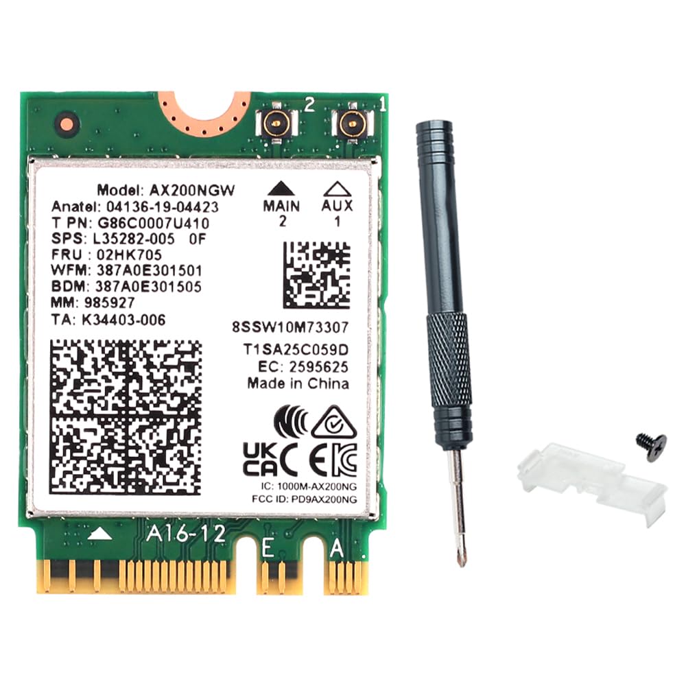 WiFi 6 AX200NGW M.2 2230 WiFi Network Card Dual Band 160MHz MU-MIMO 802.11AC AX 3000Mbps 2.4Ghz 5Ghz BT5.2 AX200 Wireless Adapter OFDMA Support vPro Miracast Only for Windows 10/11,64 bit-image-47