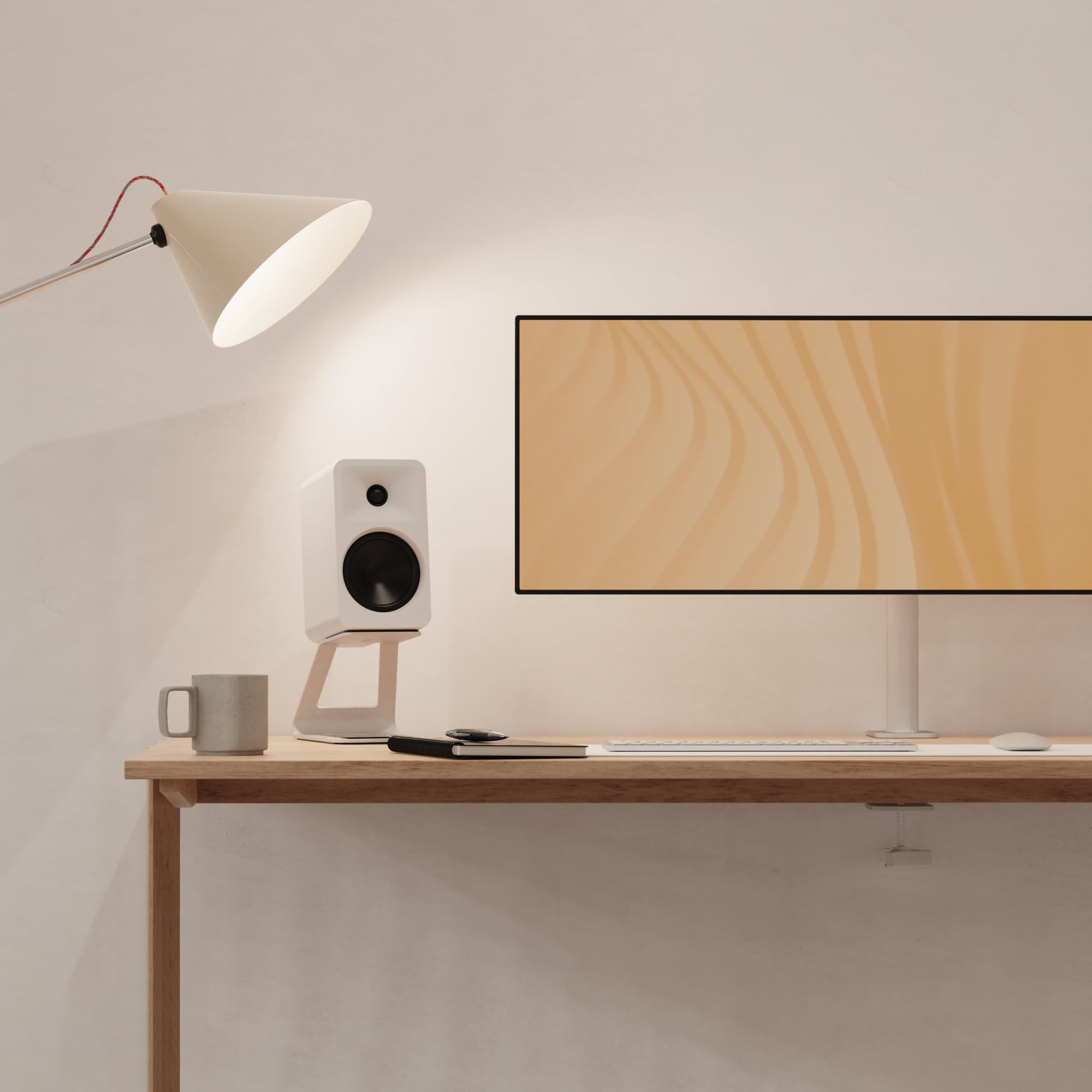 Kanto ORA4 140W Powered Reference Speakers with Bluetooth 5.0 and USB-C Input | 4” Woofers | Bi-Amplified | Reference Quality Sound | Pair | White