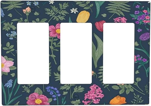 Miniatura 89 de Cubiertas de Interruptor de Luz de 1 Pandilla Bosques Animales Flores Hierba Árboles Placa de Pared Decorativa Interruptor Eléctrico para Decoración