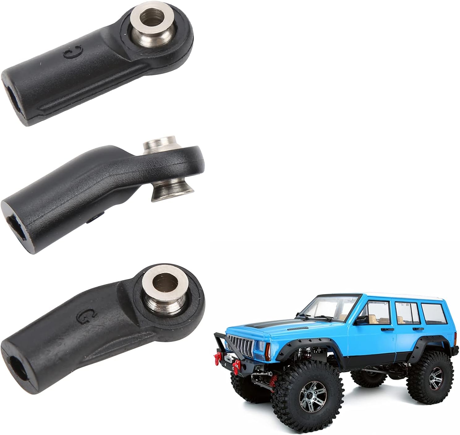 Dilwe RC Car Rod End Link Balls, 30PCS RC Tie Rod Plastic RC Rod End Balls for Axial Scx10 II 90046 90047 1/10 RC Car Crawler RC Accessories