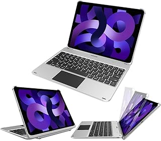 Arteck iPad Air 5 / Air 4 10.9-inch/iPad Pro 11-inch Keyboard Case with Trackpad, Bluetooth Keyboard with Folio Full Protection Case and Touch Pad for Apple 10.9 and 11-in iPad with Swivel Rotating
