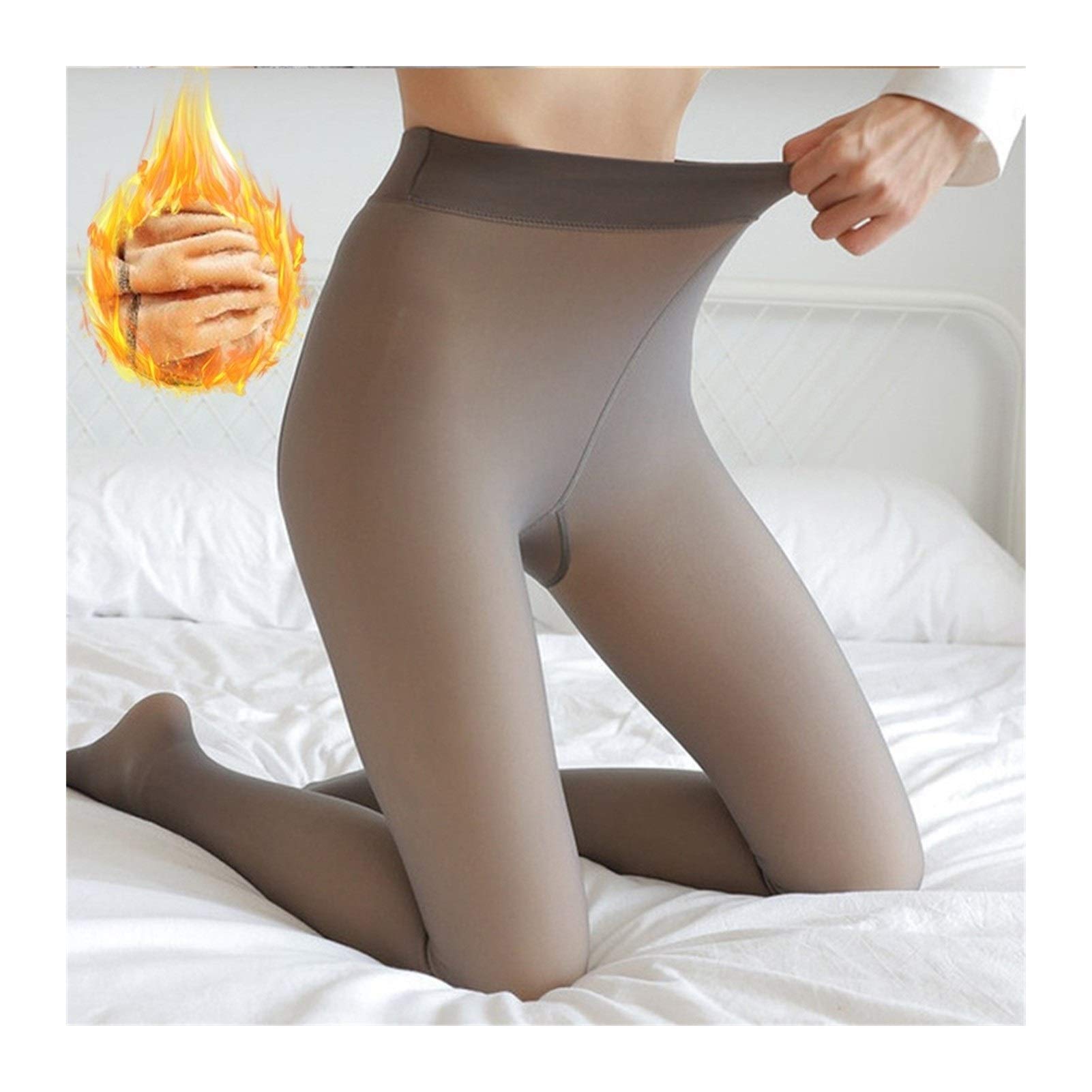 RWRAPS Collant caldi da donna Push Up Vita alta Addome Collant invernali spessi Collant slim fit fitness per donna (Colore : Nero A sottile) (Caffè a spesso)