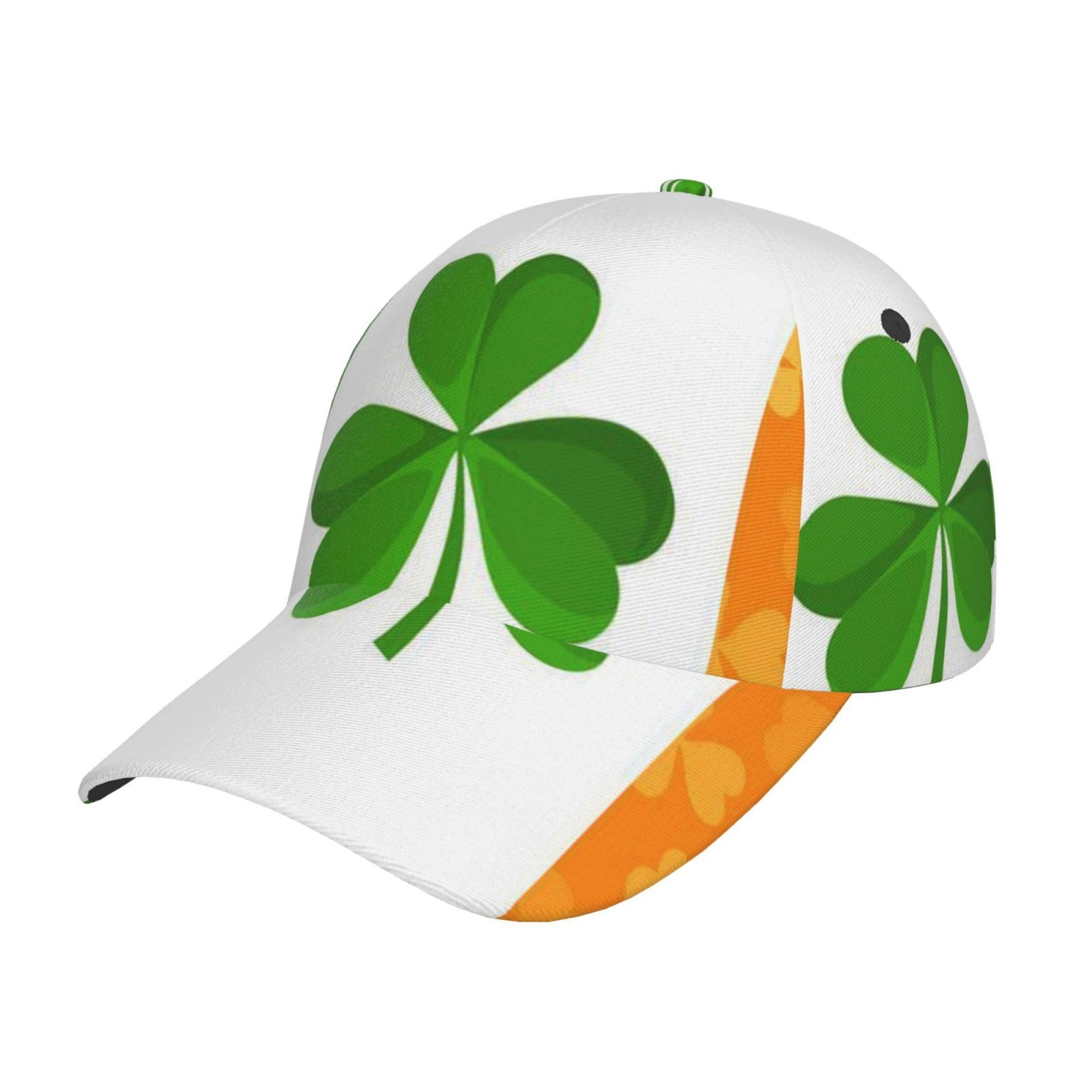 NEZIH Unisex Snapback Washed Irish Flag Print Baseball Cap for Men Women - Adjustable Dad Bill Hat