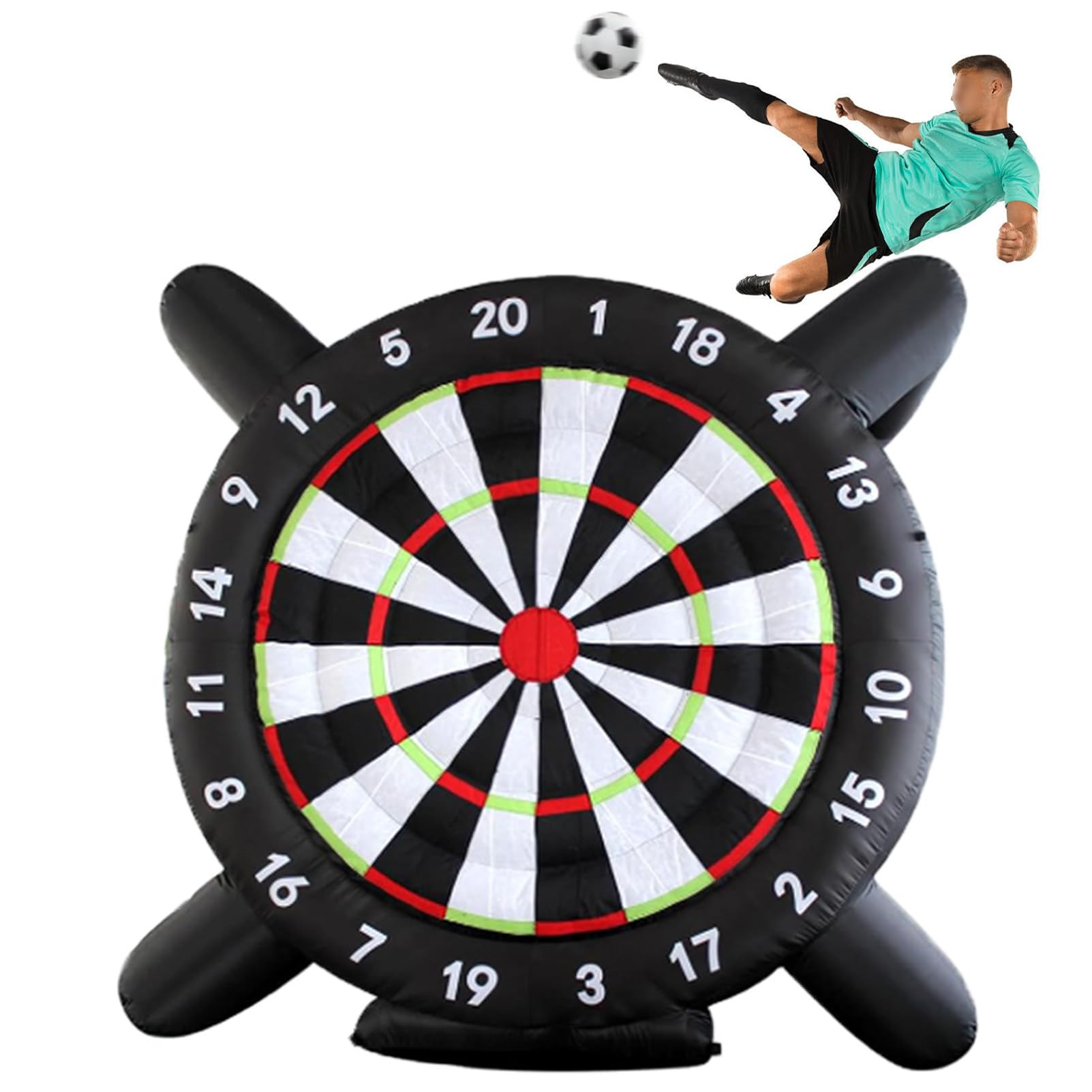 Diana de fútbol Inflable, Diana de fútbol Inflable Gigante para Exteriores, Incluye 8 balones de fútbol y soplador, para gimnasios, campamentos, Jardines y Juegos Deportivos. C-5M
