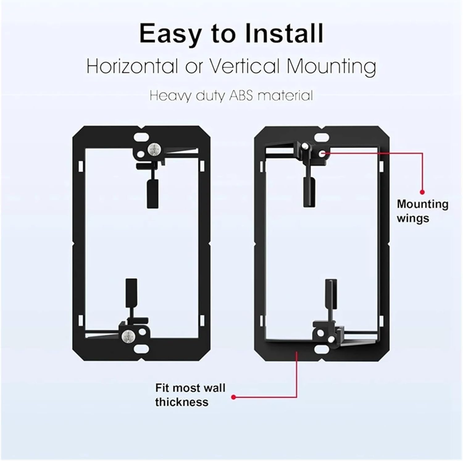 Low Voltage Mounting Bracket Low Voltage Box Single Set Wall Plate 10 Pieces, Embedded Network Mounting Bracket for Single Gang Wall Plate Hdmi Network Cables