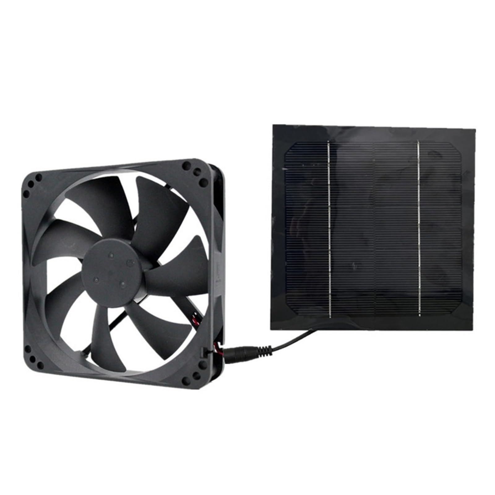 Ventilatore di Scarico Del'aria con Pannello Solare da 20 W E 12 V, Mini Alimentato A for Pollaio, Serra for Cani Raffreddamento Rapido